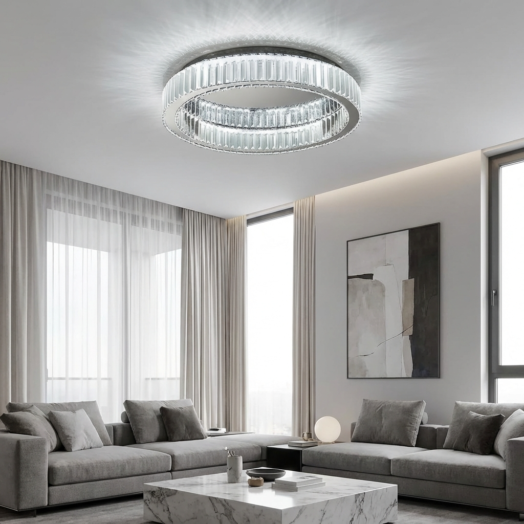 Modern Crystal Circle LED Chandelier