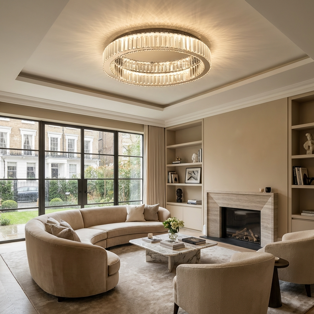 Modern Crystal Circle LED Chandelier