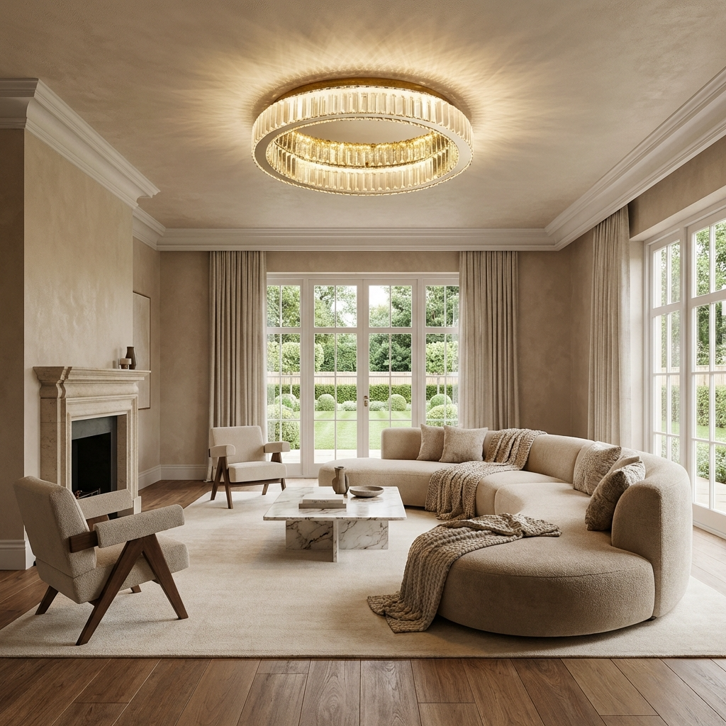 Modern Crystal Circle LED Chandelier