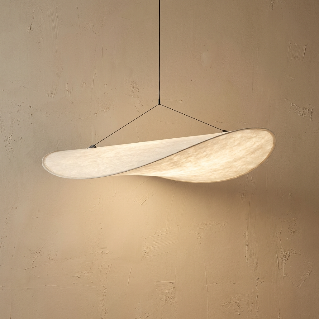Japanese Silk Chip Chandelier