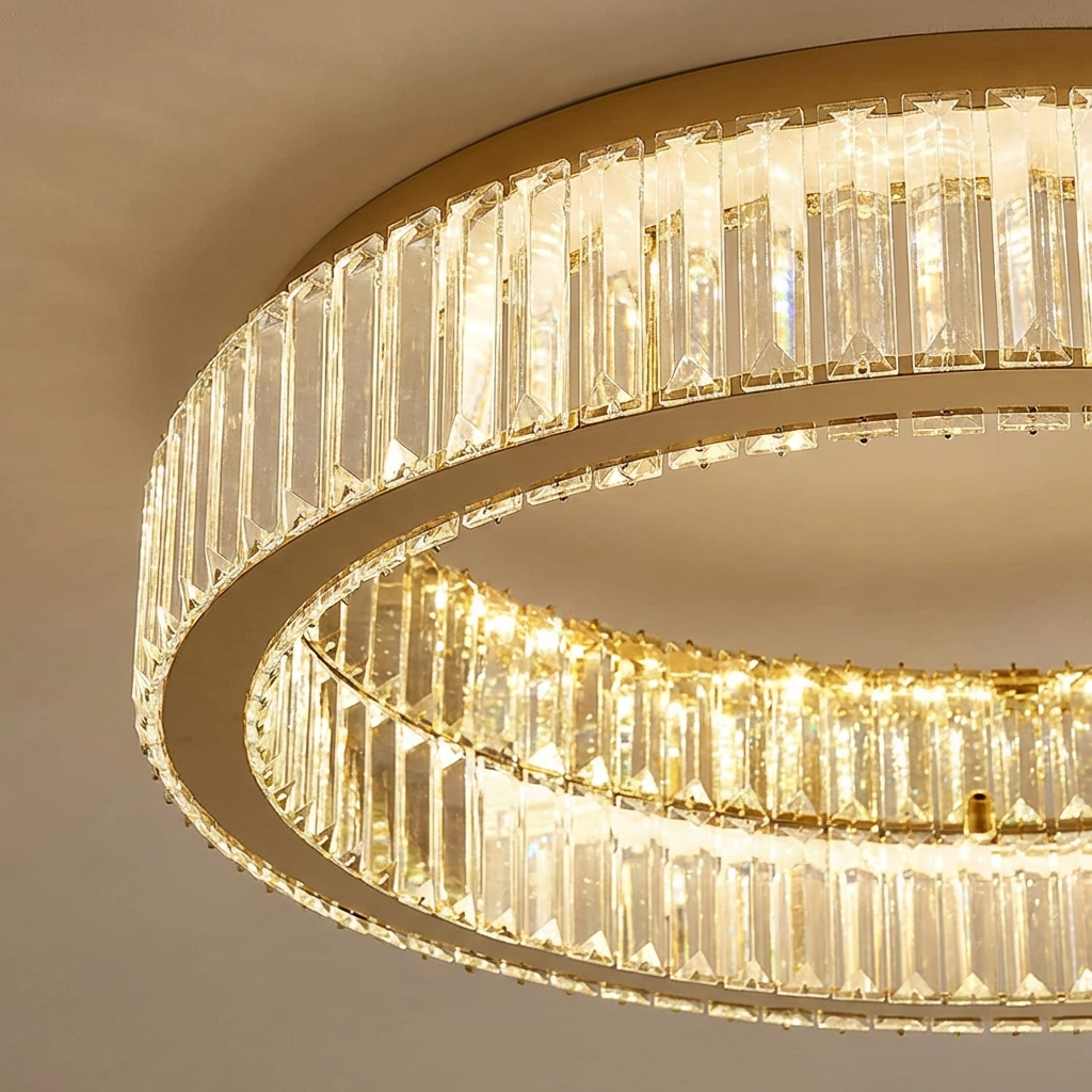 Modern Crystal Circle LED Chandelier