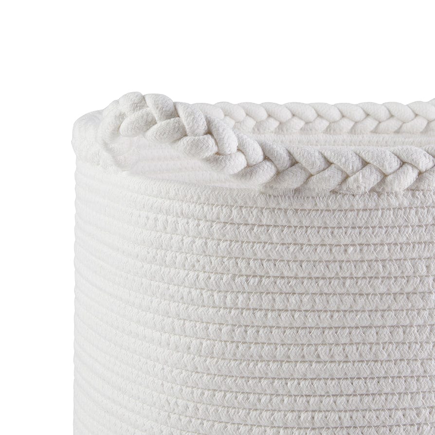 Plait Rope Storage Basket - Off White/Black